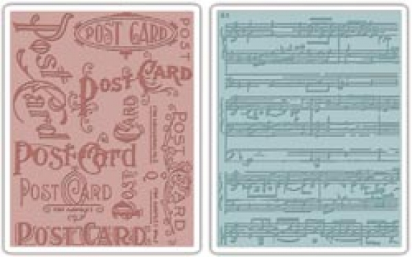 Tim Holtz Prägefolderset Postcards&Sheet Music